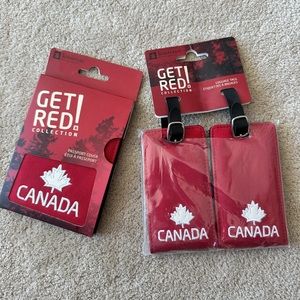NWT passport holder and luggage tags